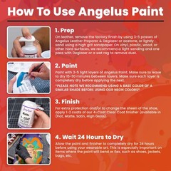 Angelus Acrylic Leather Paint For Shoes, 1 Fl Oz (Pack of 1), Flat Black