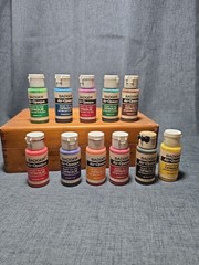 Vintage Badger Ready to Use Air-Opaque Air Brush Colors Half Full 1 Oz Bottles