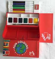 CARAN D’ACHE MULTICOLOUR ARTISTS BOX 27 ITEMS PENCILS FELT TIPS BRAND NEW SEALED
