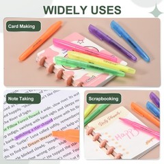 Purple Highlighter, 20 Pack Highlighters Pens for Books, Transparent Rod