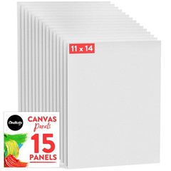 Chalkola 11×14 Canvas for Painting (15 Pack) | Blank 15 – 11″x14″, White