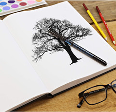 8.5 X 11 Black Hardbound Sketchbook, 110 Sheets