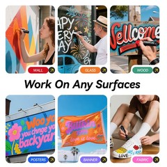 8 Vibrant Colors Jumbo Poster Markers, 15MM Thick Permanent Acrylic Graffiti …