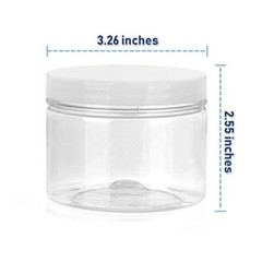 Healthy Packers Slime Containers with Water-tight Lids (8 oz, 12 Pack)