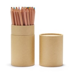 MUJI 60 Color Pencil with Paper Tube natural wood axis From Japan