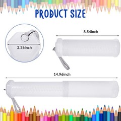 8 Pcs Extendable Plastic Brush Case Clear Paint Brush Tube Holder Storage