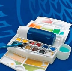 Cotman Field Travel Watercolor Set – 12 Pans & Bottles Included