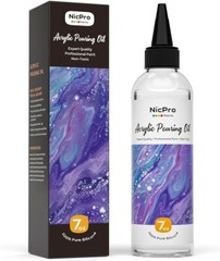 Nicpro 7 Ounce Silicone Pouring Oil for Art, Dramatic Cell Activator for Acrylic