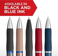 S-Gel Pens 12 Count – Sleek Matte Black Metal Barrel, Medium 0.7mm, No Smear Ink