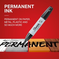 Sharpie Permanent Markers | Chisel Tip | Black | 2 1 Count (Pack of 2), black