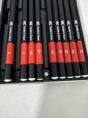 Koh-I-Noor Graphite Pencil Sketch Set Tin HB 2B 4B 6B 8B Art Drawing Used
