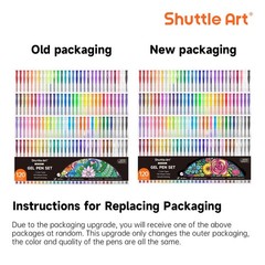 Shuttle Art 120 Unique Colors (No Duplicates) Gel 1 Count (Pack of 120), grey