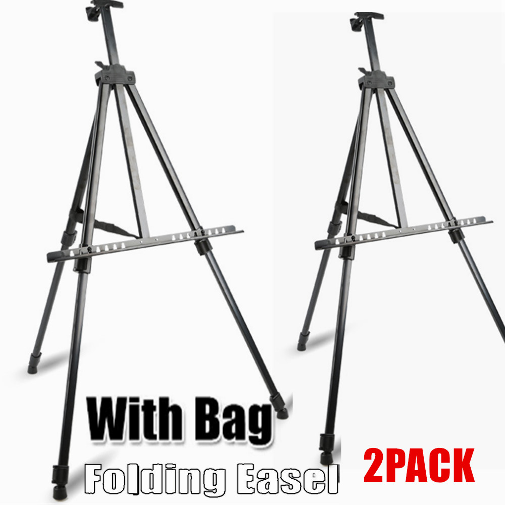 2 Pack Folding Art Artist Telescopic Tripod Easel Display Stand Drawing Board US