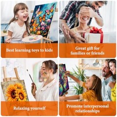 Paint by Numbers Kit for Adults Beginner, Flower Adult Paint by Number LKOP004