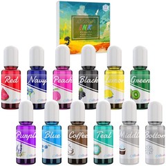 Alcohol Ink Set – 12 Vibrant Colors Alcohol-Based for Epoxy Resin Art,…