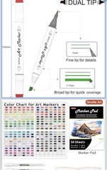 Shuttle Art 280 Colors Dual Tip Alcohol Based Art Markers With Carry Bag