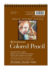 Strathmore 400 Series Colored Pencil Pad, 6″x8″ Wire Bound, 30 Sheets