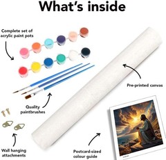 Jesus Paint By Numbers For Adults 16×16 DIY Kit Wall Art Decoration Art New