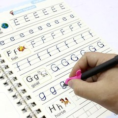 4PCS Grooved Handwriting Practice for Kids Age 3-5 Preschool Children Reusabl…