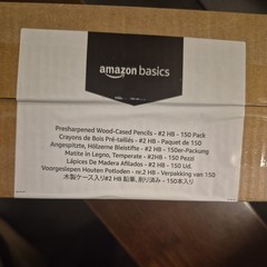 Amazon Basics Wood-Cased #2 Pencils, Pre-Sharpened, HB Lead Bulk Box, 150 Count