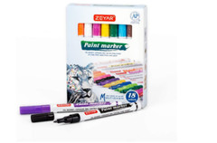 18 Extra Fine Paint Markers Color Set Point Tip Oil Based Pen Permanent Ink Gift