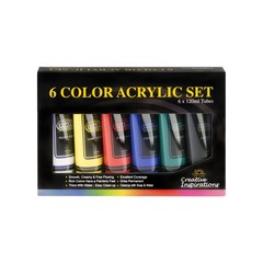 Pirations Acrylic Paint Set Of 6 “ 120ml Tubes Art Paint Set For Classroom Educa