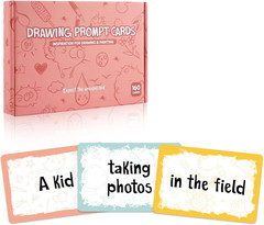 160Pcs Drawing Prompt Card for Creative Inspiration Unique Art Prompts with Char