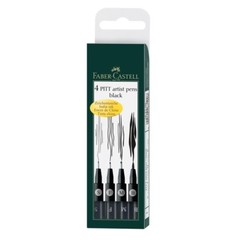 Faber-Castell India ink Pitt Artist Pen black box of 4 (S, F, M, B) 167100