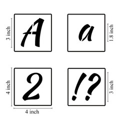 3 Inch Alphabet Letter Stencils for Painting – 70 Pack Letter and Number Sten…