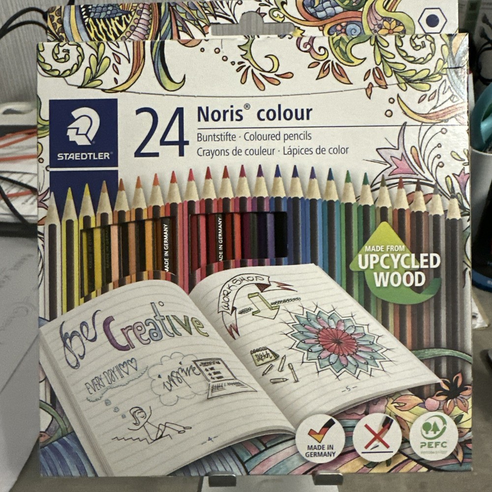 STAEDTLER 185 C24JB Noris Colour Colouring Pencils Brand New 🎁❤️