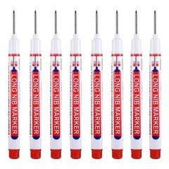 8Pcs/Set 20Mm Deep Hole Long Nib Head Markers for Metal Perforating Pen