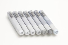 Copic Sketch Markers Lot (116 Markers + Neutral Grey Refill Set + Multiliners)