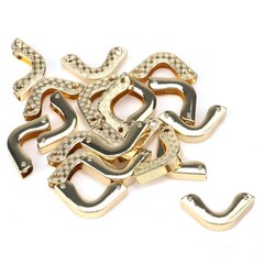 20PCS Metal Bright Gold Purse Hollow Corner Protector Edge Buckle Clip Screw DIY