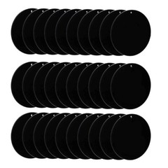 Set of 30 Black Acrylic Circles Versatile Crafting Round Discs for Projects