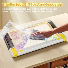 Geokay Rechargeable Led Drawing Board 15 Inch 9-Color Light Modes Neon Art