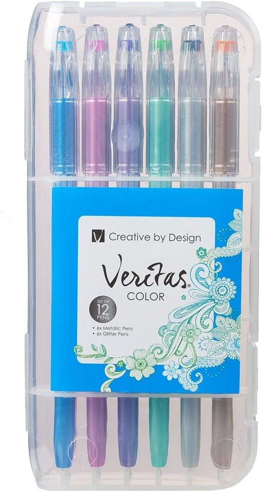 12 Count (Pack of 1), Blue,Green,Multicolored,Orange,Pink,Purple,Silver