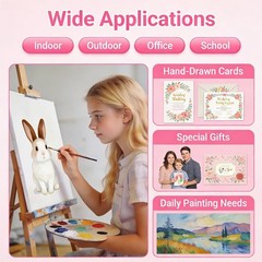 64 Sheets Watercolor Paper Bluk, 140lb/300GSM Cold 5 x 7 Inches, 60