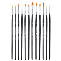 Transon 12pcs Small Detail Painting Brushes for Miniature Model Painting, Sui…