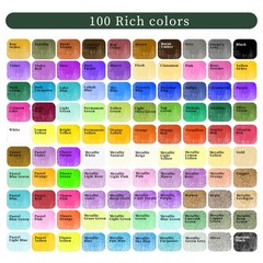 Artecho Watercolor Paint Set 100 Colors 100 Count (Pack of 1), 100