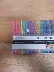 24 Pack Assorted deluxe Gel pens 8 neon 0.8mm 8 glitter 1.0mm 8 Metallic 1.0 mm