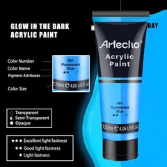Acrylic Paint 120 ml Glow Dark 6 Colors