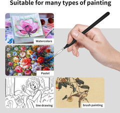 11PCS Fine Detail Paint Brushes Set, Miniature Painting Brushes Kit for Oil, Acr