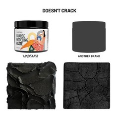 Coarse Texture Paste Modeling Paste Acrylic Medium Art Black Matte 500ml