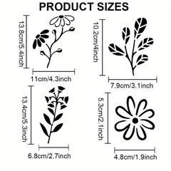 1Bag 1set 1Pc PET Hollow Out Drawing Painting Stencils with 1Pc Art Paint