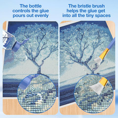 Diamond Painting Sealer, Diamond Painting Glue with Soft Bristle Brush, Keep Fi