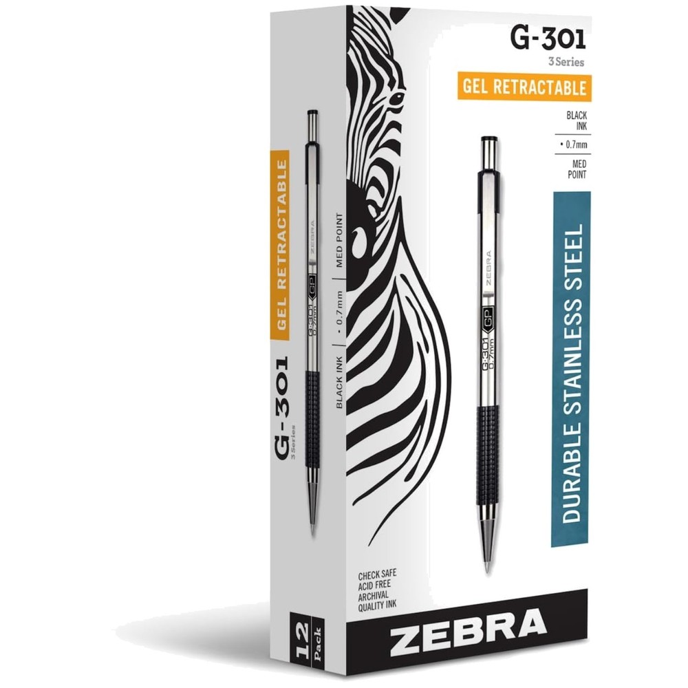Comfortable Textured Grip Gel Pens 12-Pack