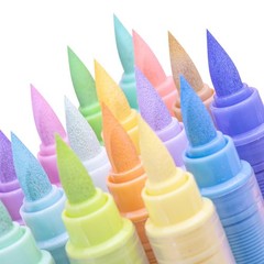 kander Guangna Acrylic Paint Markers 12 Colors, Skin Tone Series Set with Sof…
