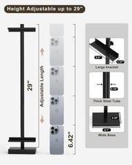 Adjustable Tabletop Easel Stand Metal Picture Display Holder Up To 29″ H Black