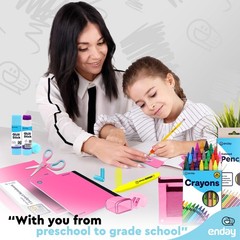 71 PCS Pink Back To School Supply Box Kit Kids Grades K5 Kindergarten Girls
