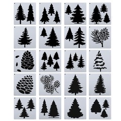Tree Painting Stencils 20 Pack Paint Stencils Reusable Painting Template Stencil